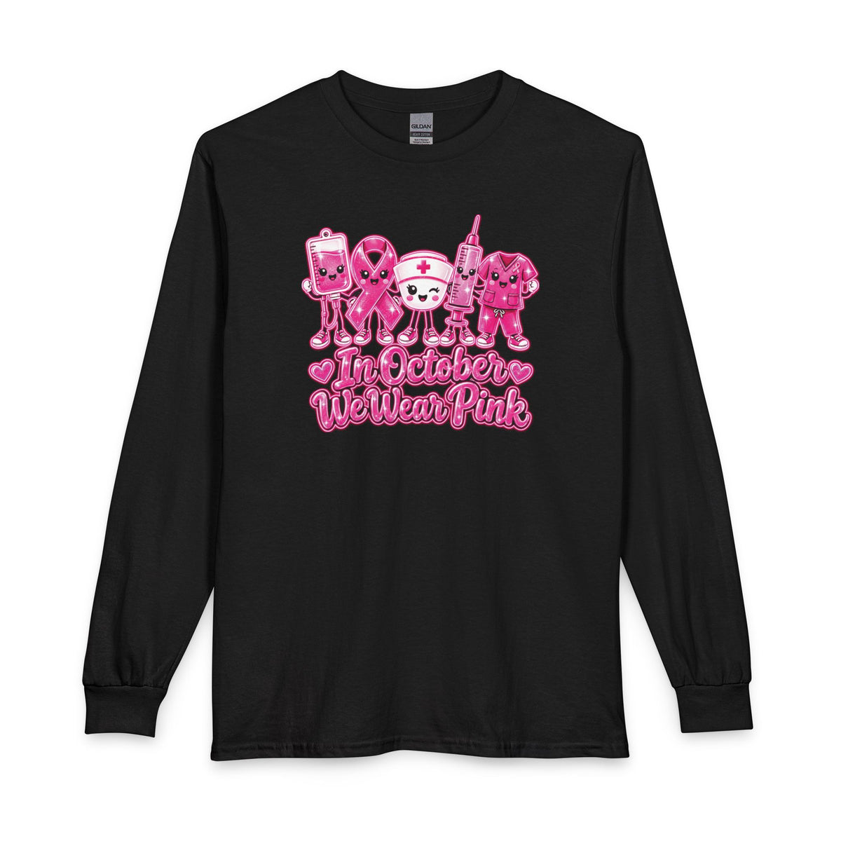Breast Cancer Awareness Long Sleeve Shirt - "In October We Wear Pink"