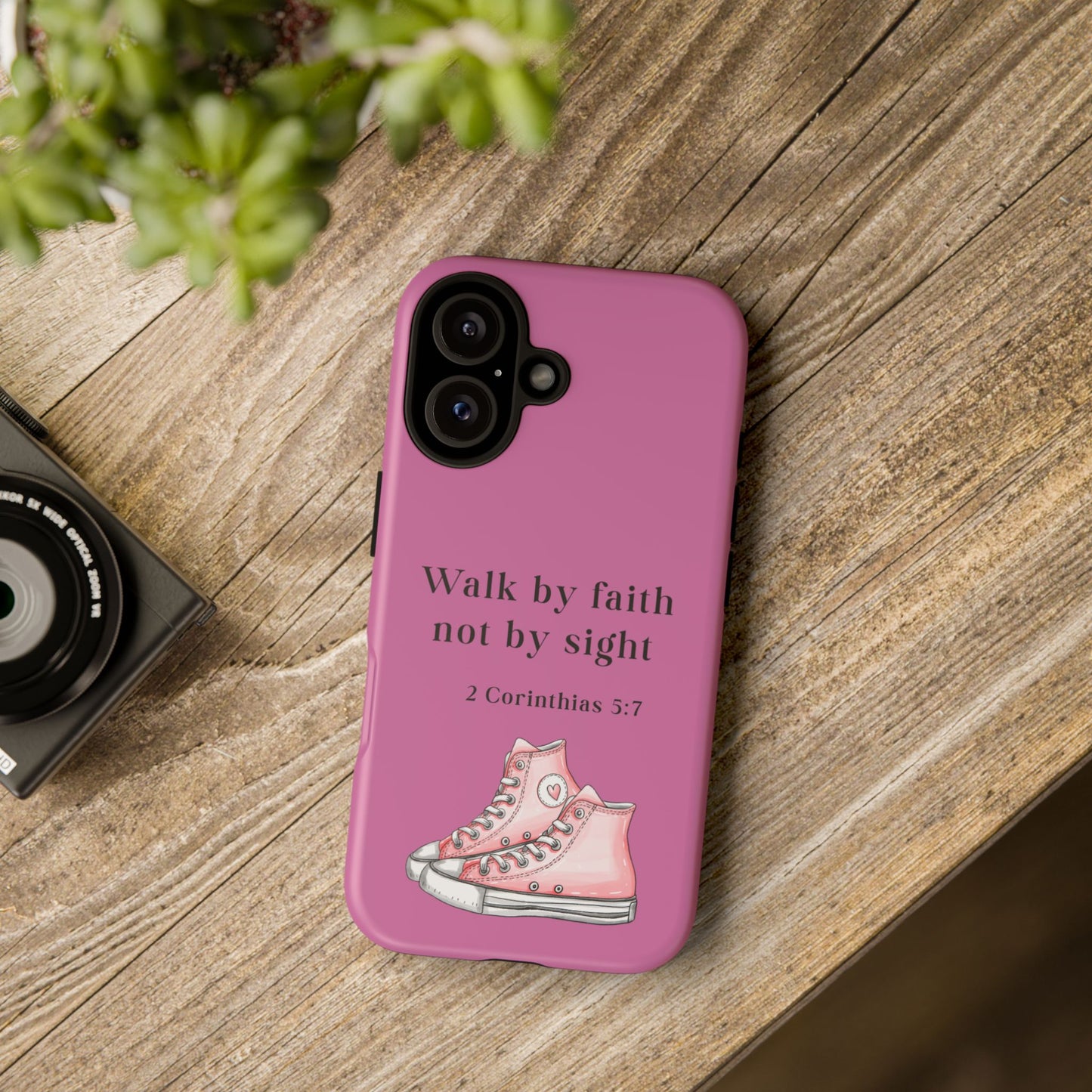 Cellphone Cae Faith-Inspired Phone Case Inspirational Gift Bible Verse Accessory Pink Converse Design Christian Phone Cover