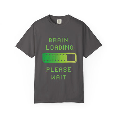 T-Shirt Loading Awareness T-Shirt - 8-bit Humor Gamer Gift Brain Loading Tee Unisex Graphic Shirt Quirky Humor Clothing