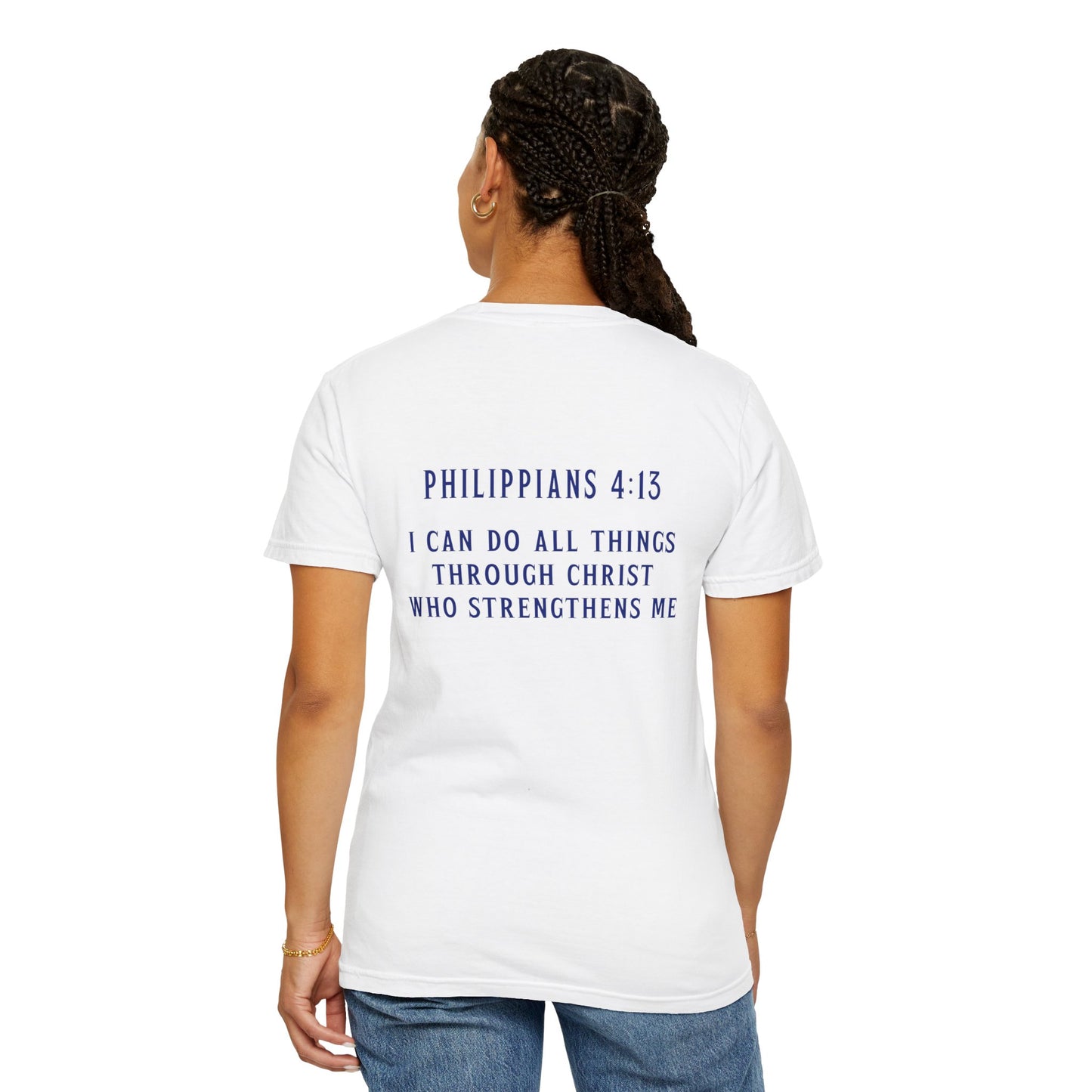 T-Shirt Inspirational Christian T-Shirt Cross & Philippians 4:13 Unisex Apparel Faith Tee Religious Gift Motivational Shirt