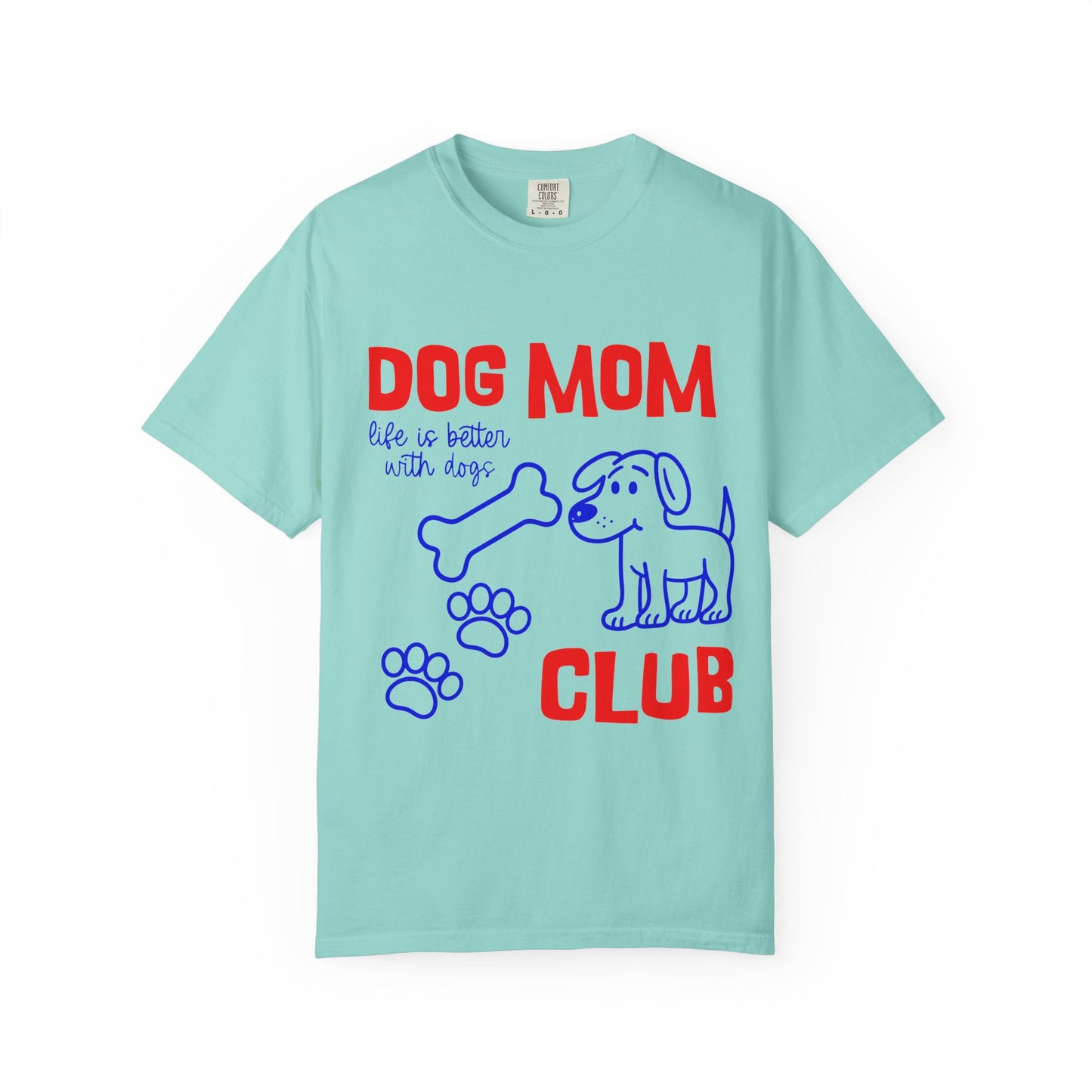 Dog Mom Club T-Shirt — Cute Paw Print & Bone Graphic Tee