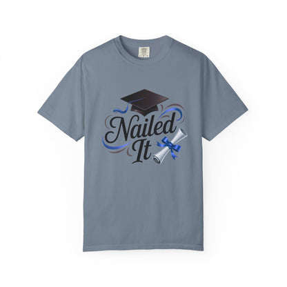 Nailed It Graduation T-Shirt — Cap & Diploma Celebration Tee