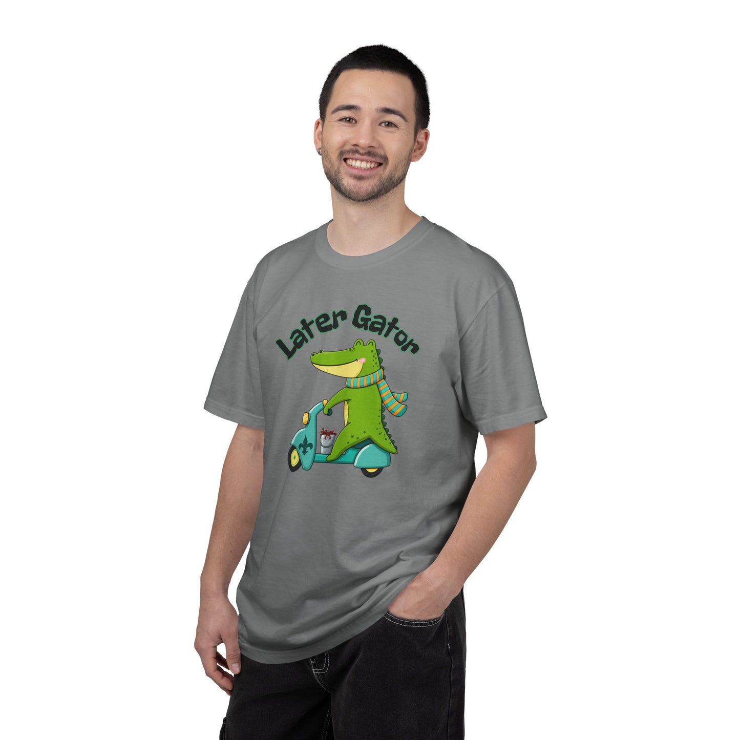 Later Gator After While Gator T-Shirt Cute Cartoon Alligator Scooter Tee Gift