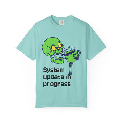 T-Shirt Funny Skeleton T-Shirt Unisex Graphic Tee Halloween Shirt Casual Wear Gift for Tech Lovers Humor Apparel