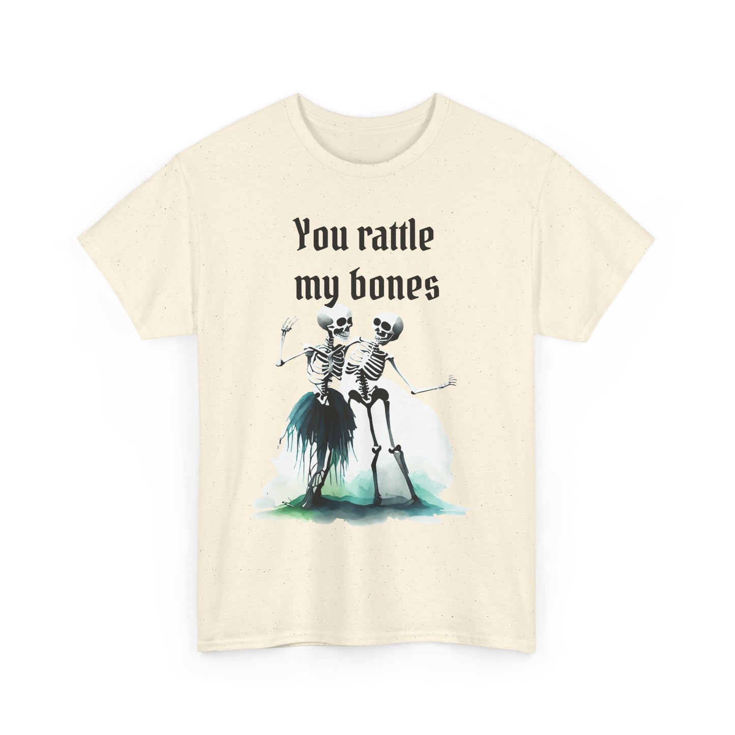 T-Shirt Skeleton Dance Tee  You Rattle My Bones Halloween Shirt Unisex Graphic Tee Cute Skeleton Costume Spooky Season Apparel