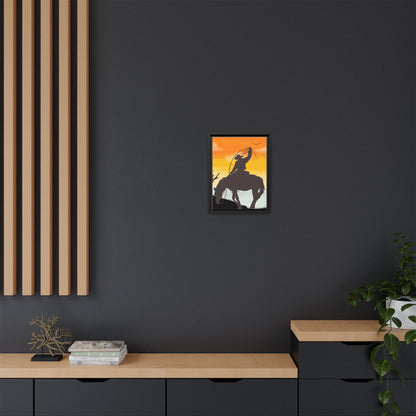 Framed Cowboy Rodeo Art Print Canvas Wall Decor Western Home Decor Rustic Cowboy Gift Equestrian Wall Art Country Themed Art Housewarming Gift