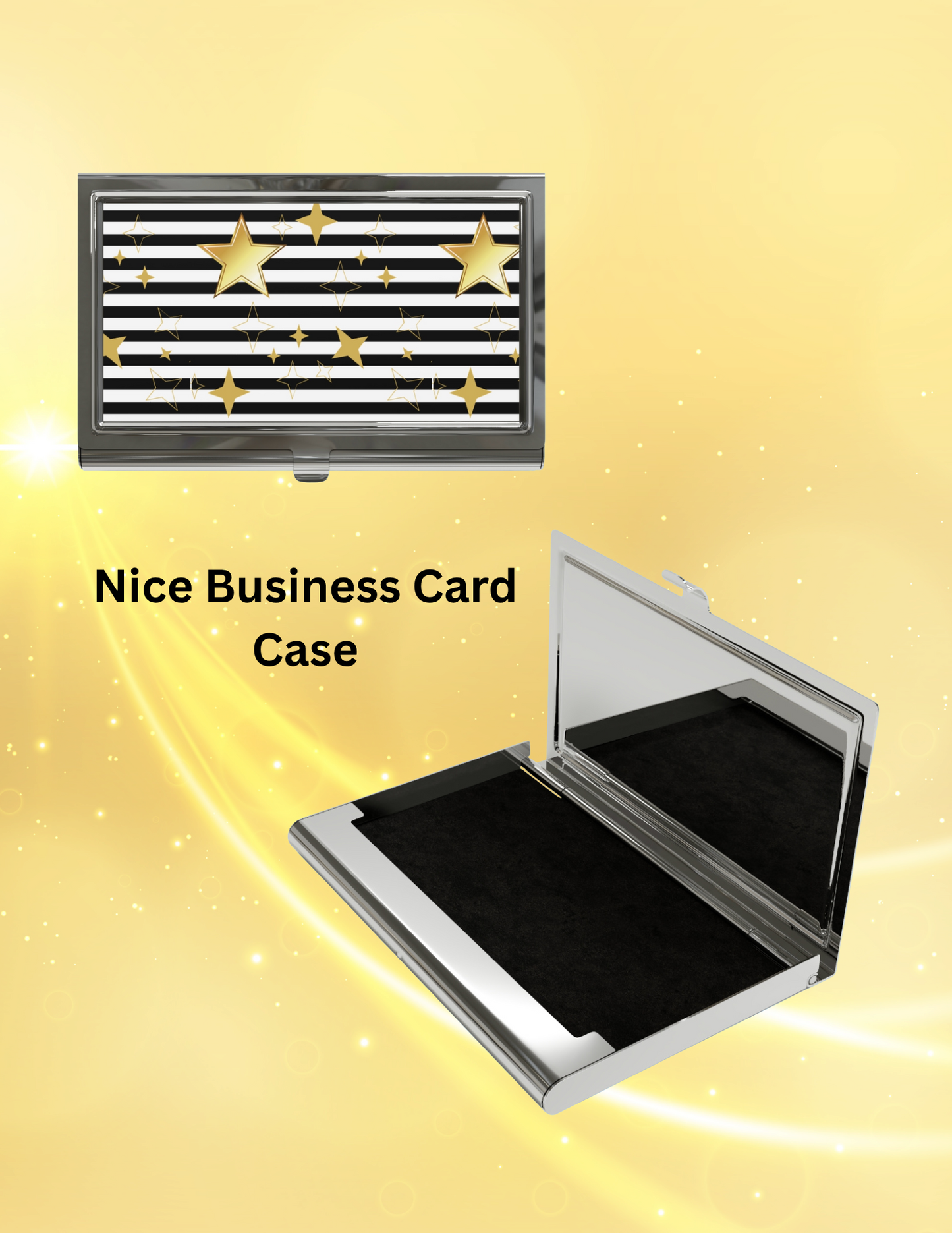 Business Card Holder Metal Case Gift Executive Professional Office Desk Accessory Organizer Slim Wallet Design Elegant Boss