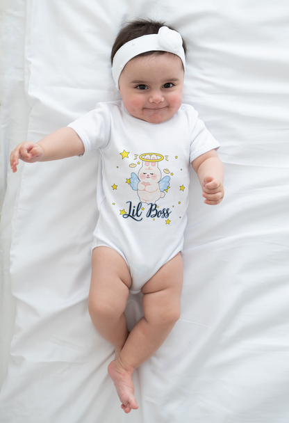 Lil Boss Angel Baby Bodysuit — Cute Infant Onesie