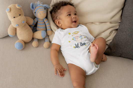 Lil Boss Angel Baby Bodysuit — Cute Infant Onesie