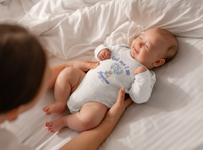 Baby Bodysuit - "God Says I Am Precious" Blue Balloon Teddy Infant Bodysuit