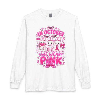 Long Sleeve Shirt — "In October We Wear Pink" Breast Cancer Awareness