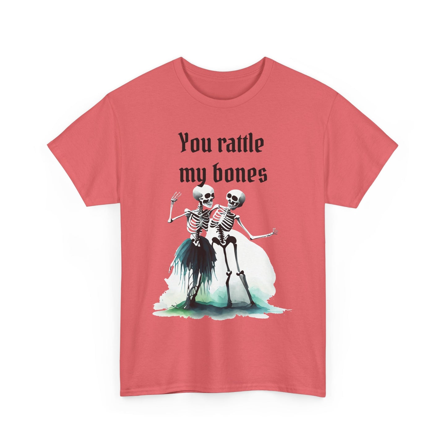 T-Shirt Skeleton Dance Tee  You Rattle My Bones Halloween Shirt Unisex Graphic Tee Cute Skeleton Costume Spooky Season Apparel