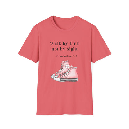 Faith-Inspired Unisex T-Shirt, Walk by Faith Tee, Christian Graphic Shirt, Inspirational Apparel, Casual Everyday Wear, Birthday Gift Idea