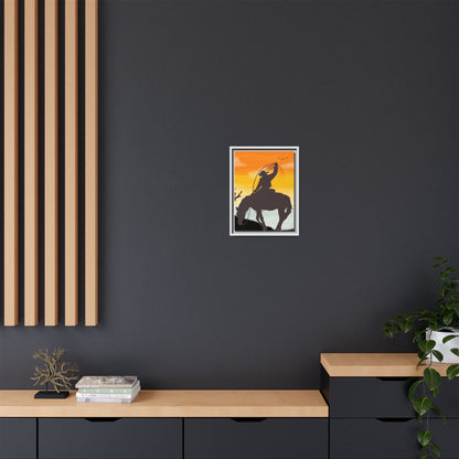 Framed Cowboy Rodeo Art Print Canvas Wall Decor Western Home Decor Rustic Cowboy Gift Equestrian Wall Art Country Themed Art Housewarming Gift