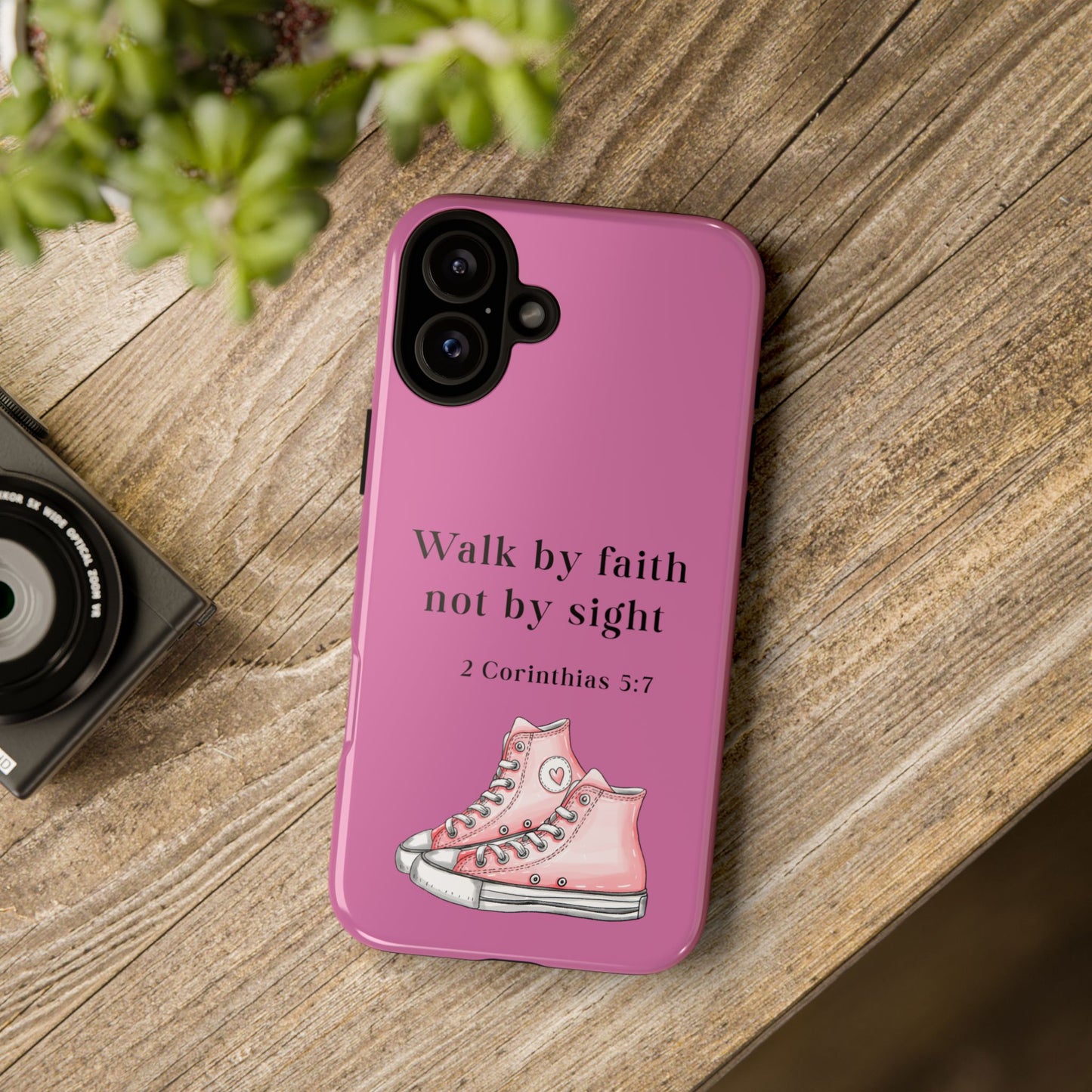 Cellphone Cae Faith-Inspired Phone Case Inspirational Gift Bible Verse Accessory Pink Converse Design Christian Phone Cover