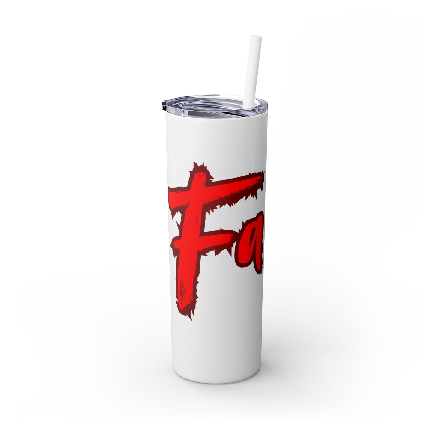 Tumbler Inspirational Faith Skinny Tumbler with Straw, 20oz - Perfect for Your Daily Motivation Travel Mug Christian Spiritual Religious