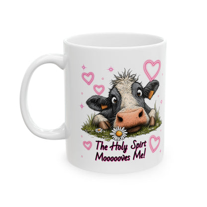 Holy Spirit Mug– Funny Faith-inspired Cow Design