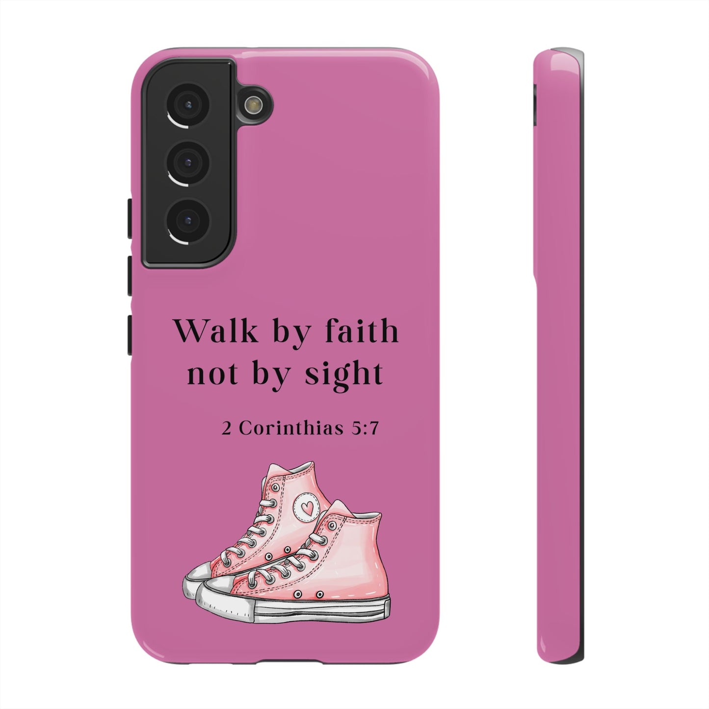 Cellphone Cae Faith-Inspired Phone Case Inspirational Gift Bible Verse Accessory Pink Converse Design Christian Phone Cover
