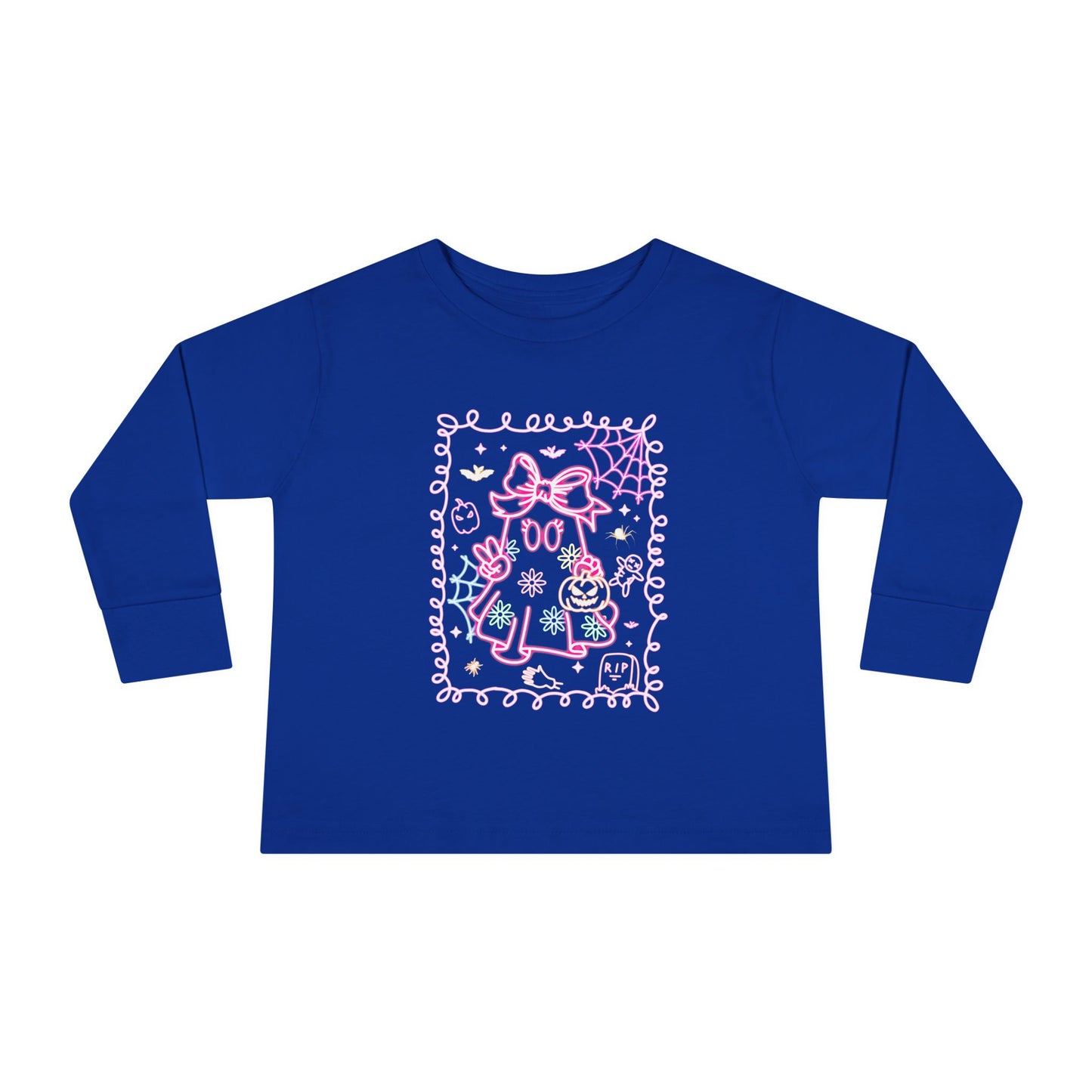 T-Shirt Cute Cat Toddler Long Sleeve Tee Adorable Gift Kids' Fashion Playdate Outfit Baby Shower Present Everyday Wear Halloween