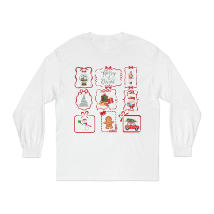 T-Shirt Festive Unisex Long Sleeve Shirt Holiday Christmas Apparel Winter Merchandise Gift for Him/Her Casual Layering Top