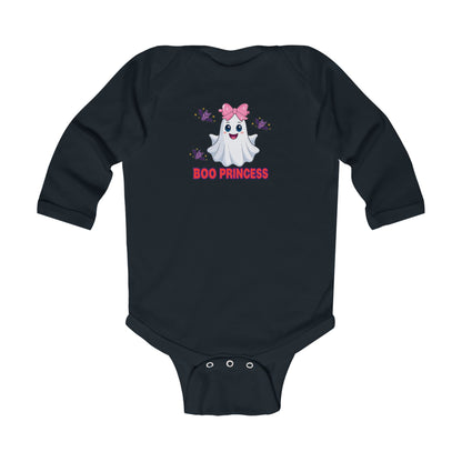 Boo Princess Infant Bodysuit Cute Ghost with Bat Accents Matching Halloween Apparel Fun Halloween Photo