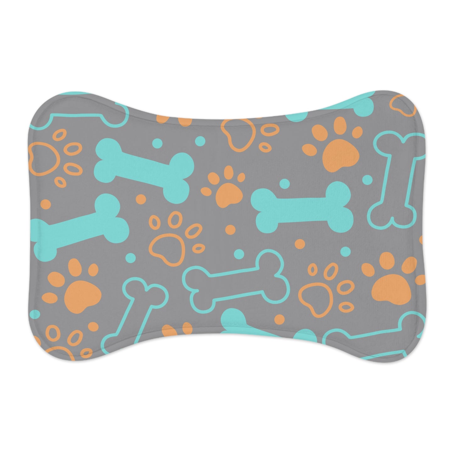 Pet Feeding Mat with Cute Dog Bones and Paws Perfect For Pet Lovers None Slip Floor Protection For Feeding Station