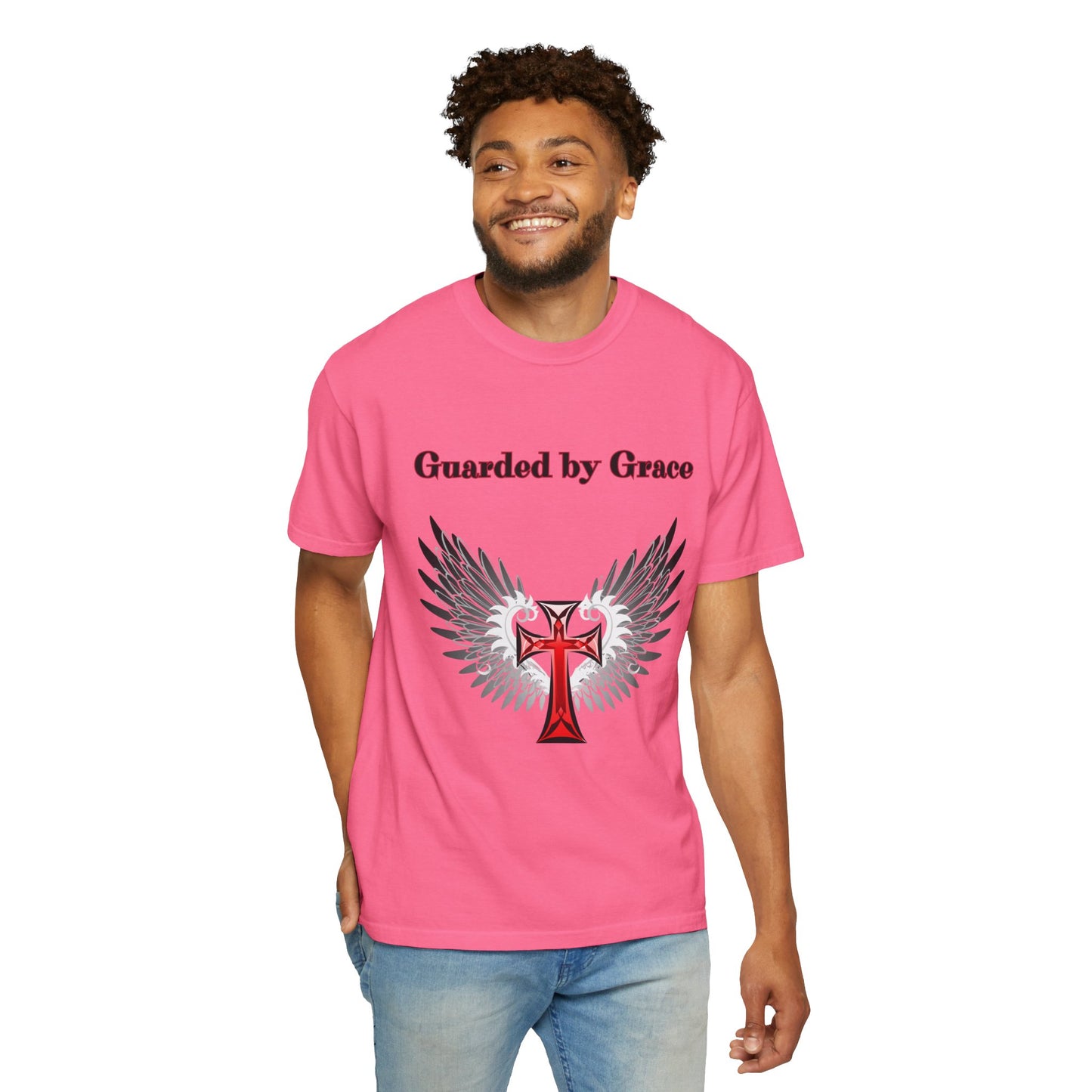 T-Shirt Guarded by Grace Unisex T-Shirt with Wings Design Christian Apparel Unique Gift Faith-based Fashion Inspirational SpiritualTee