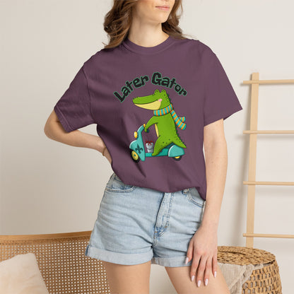 Later Gator After While Gator T-Shirt Cute Cartoon Alligator Scooter Tee Gift