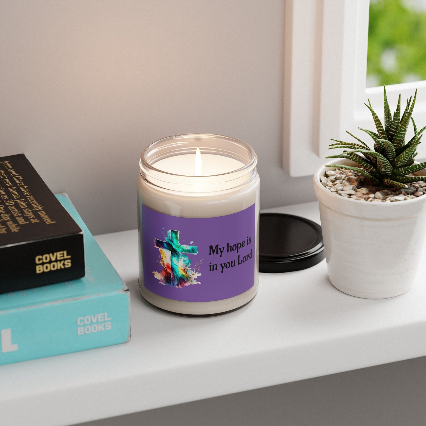 Candle Aromatherapy Inspirational Scented Soy Candle My Hope is in You Lord Relaxation Gift Spiritual Home Decor Christian