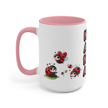 Coffee Mug Personalized Nana Ladybug Accent Mug - Cute Gift for Grandmothers