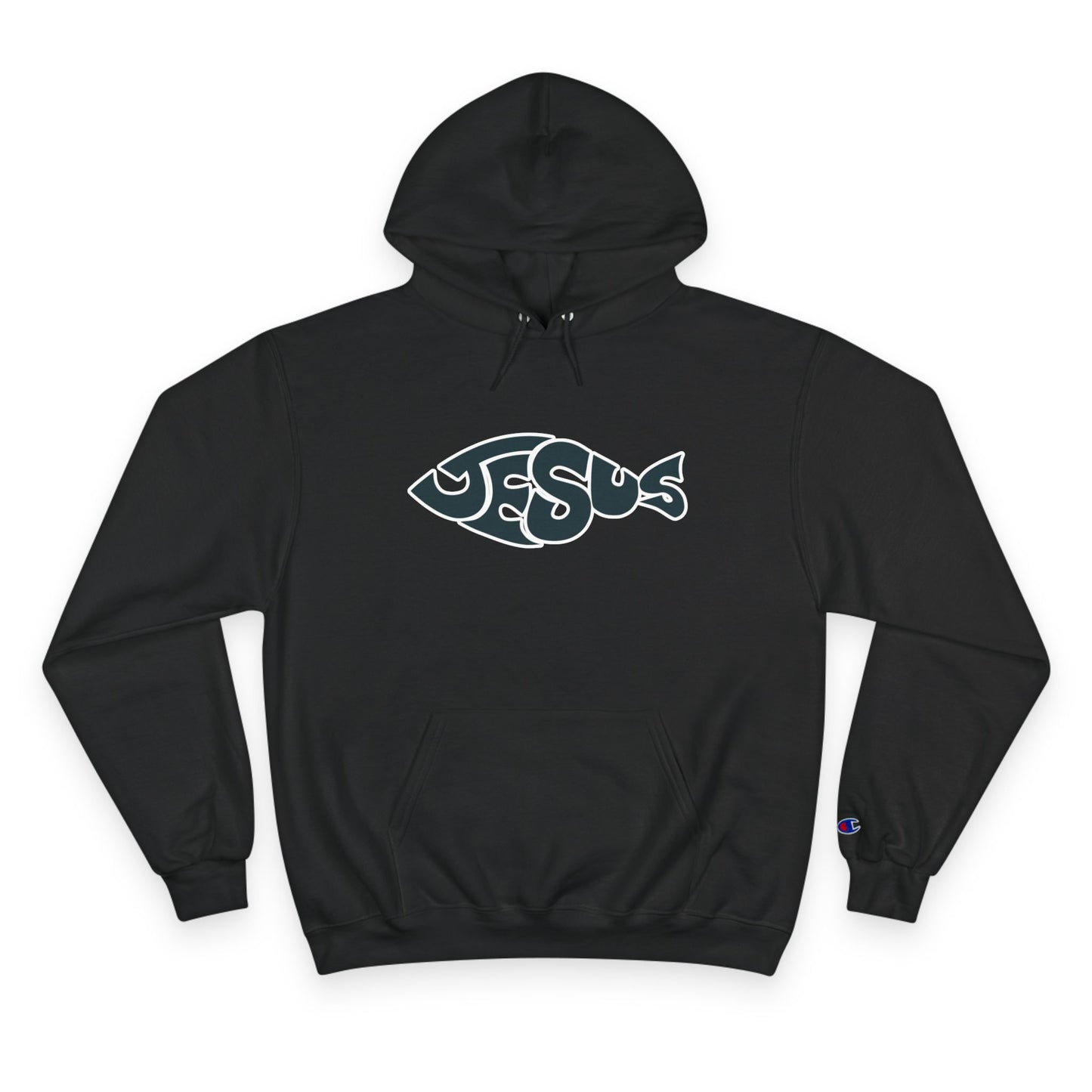 Faith-Inspired Champion Hoodie, Religious Apparel, Christian Gift, Hoodie with Jesus Design, Casual Wear, Spiritual Comfort
