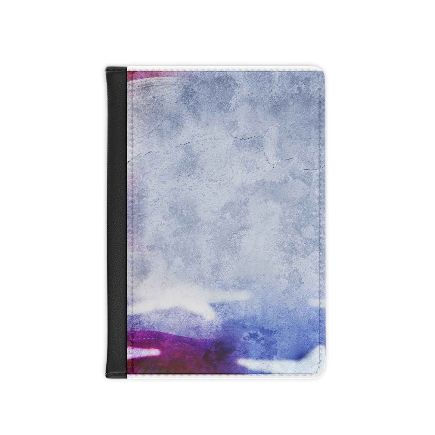 Watercolor Travel Passport Cover — Blue & Purple Abstract Passport Holder