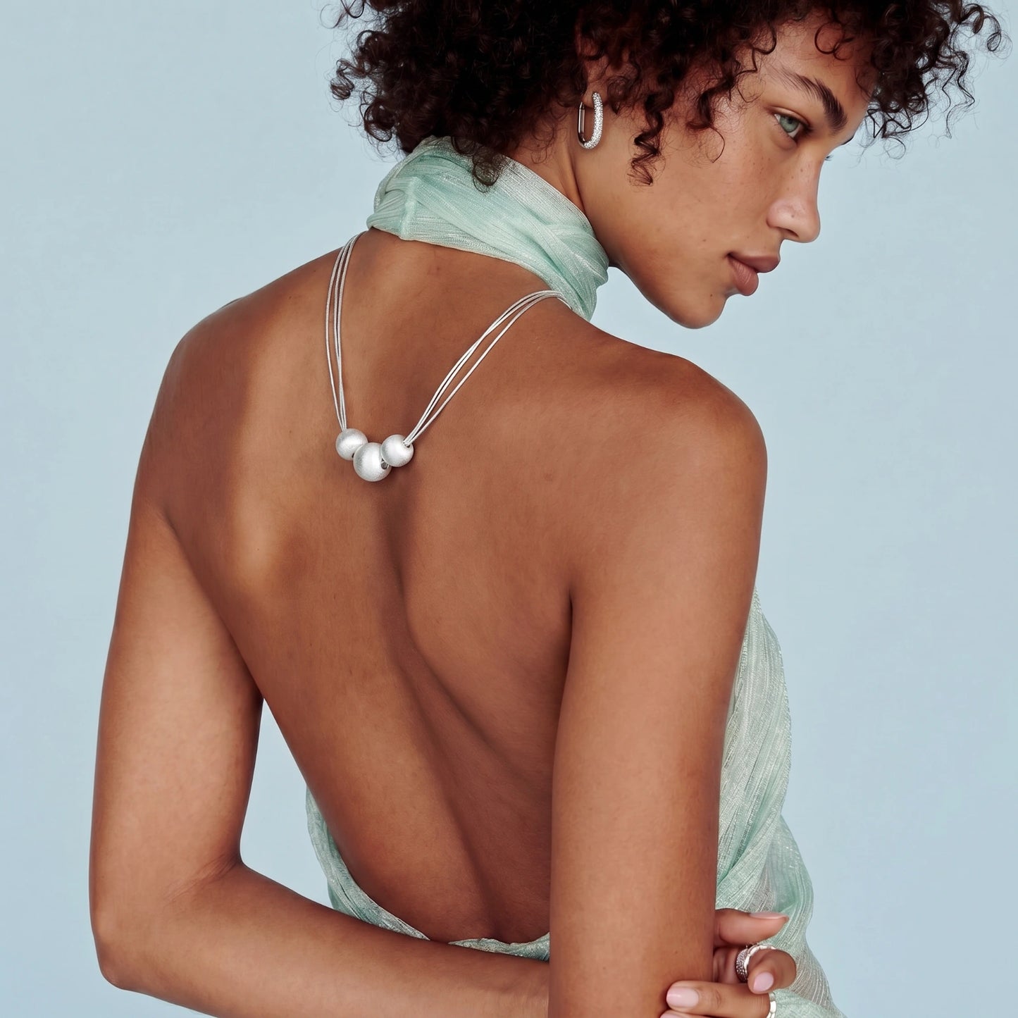 Silver Strand Layers Necklace