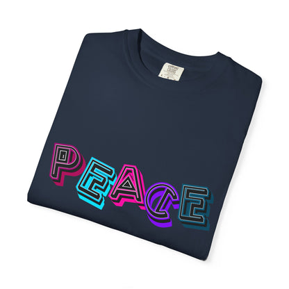 T-Shirt Vibrant Peace Heart T-Shirt Unisex Graphic Tee Summer Festival Wear Gift for Music Lovers Casual Everyday Top