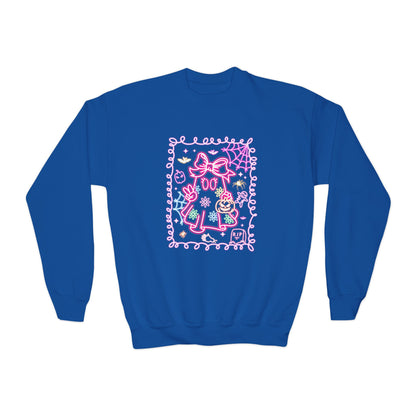 Sweatshirt Youth Crewneck Sweatshirt Cute Pastel Floral Design Cozy Gift for Kids Perfect for Birthdays Spring and Everyday Wear