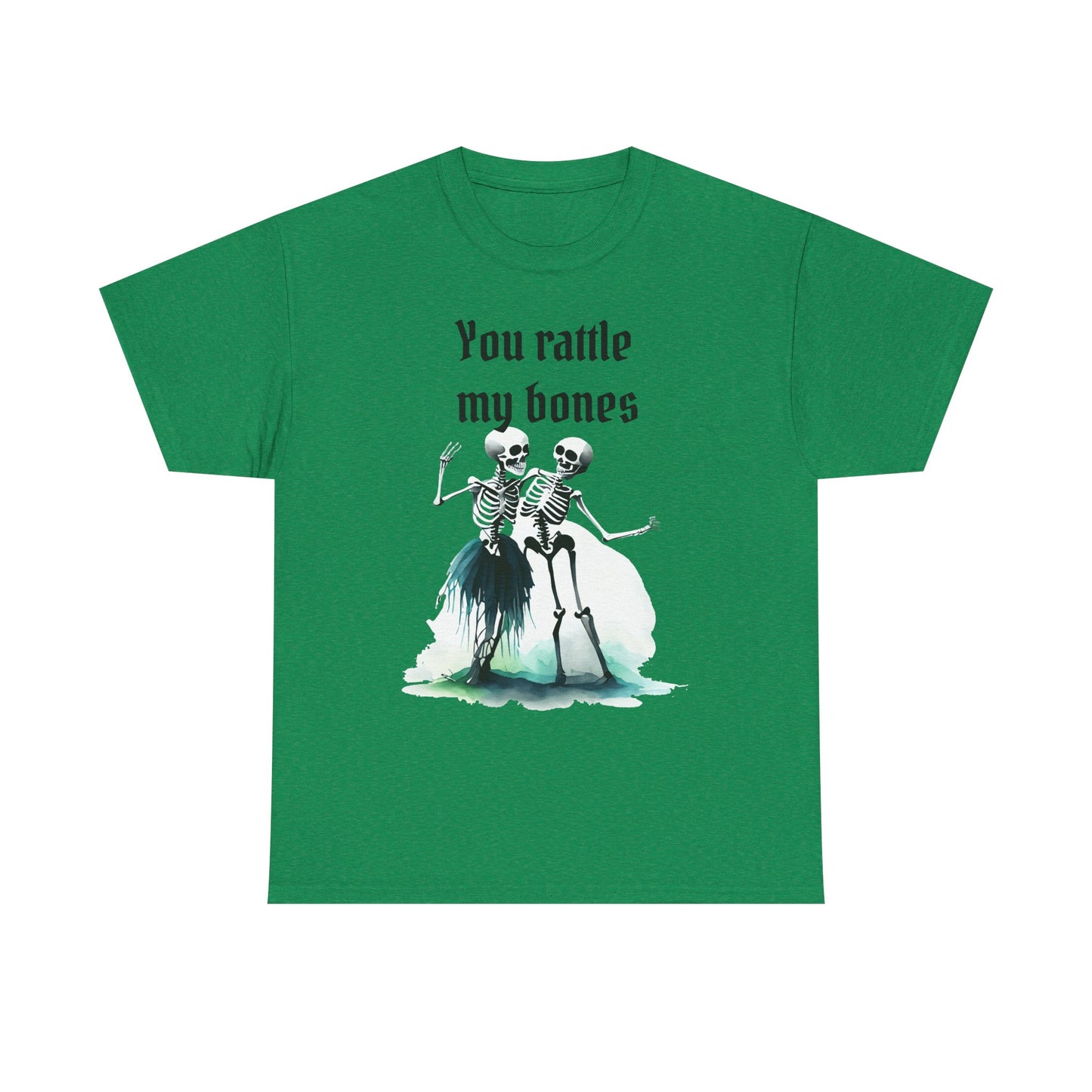 T-Shirt Skeleton Dance Tee  You Rattle My Bones Halloween Shirt Unisex Graphic Tee Cute Skeleton Costume Spooky Season Apparel