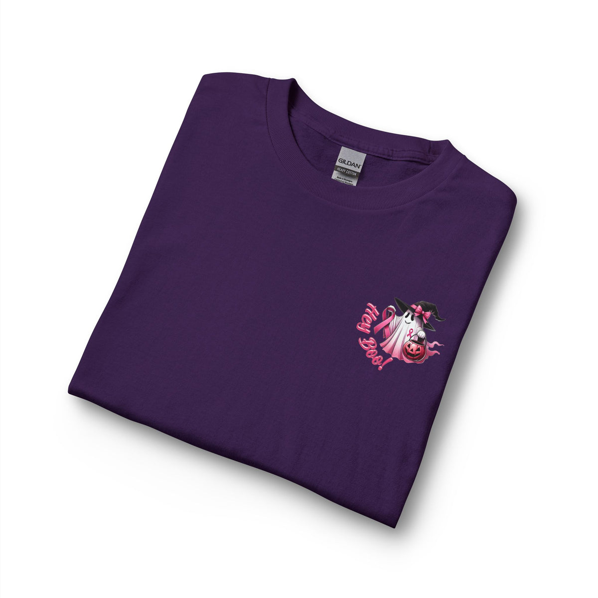Breast Cancer Awareness Long Sleeve Tee — "In October We Wear Pink" Cow Design