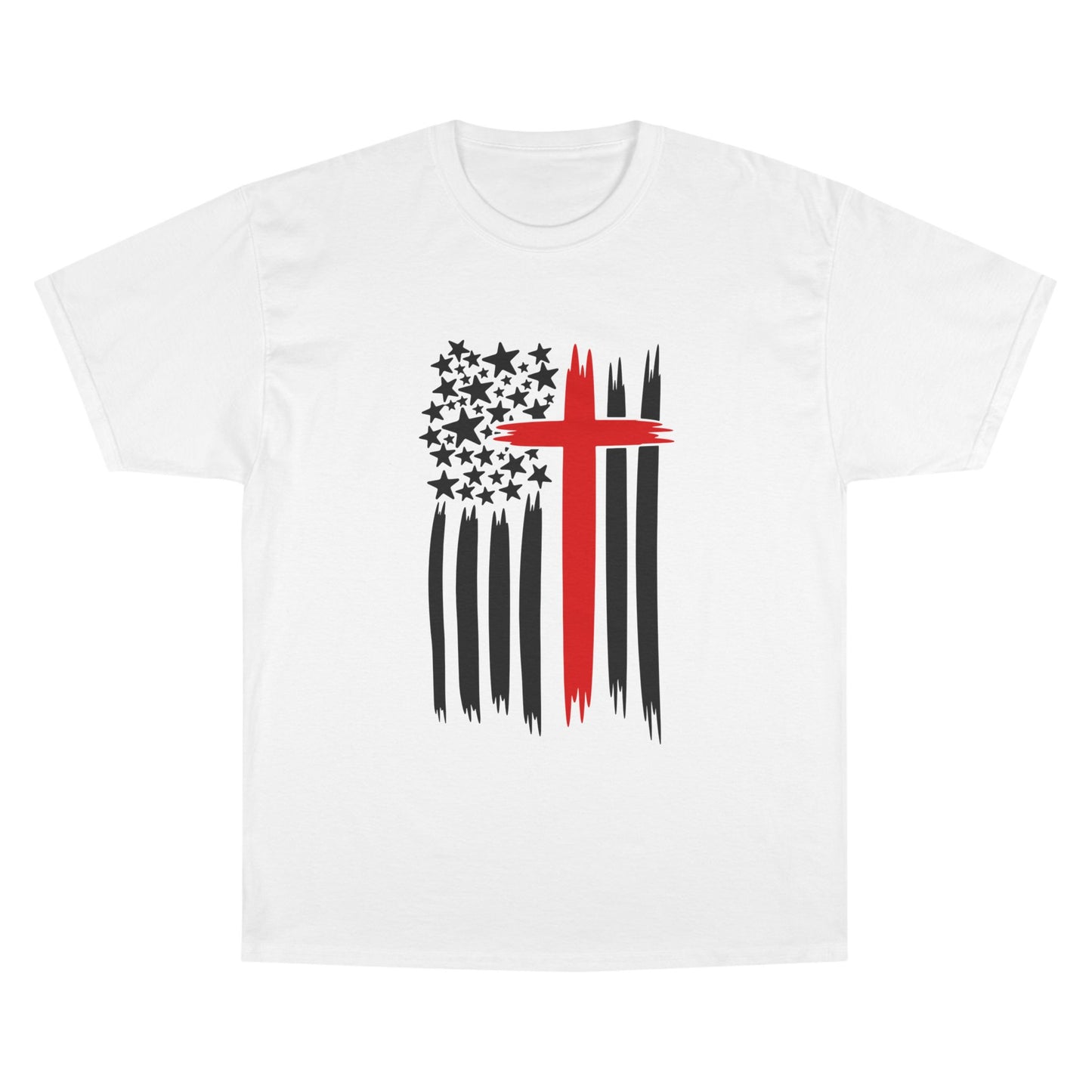 T-Shirt Christian Freedom Faith Shirt for Patriots Inspirational Tee for Veterans Christian Apparel for Independence Day USA Flag Shirt