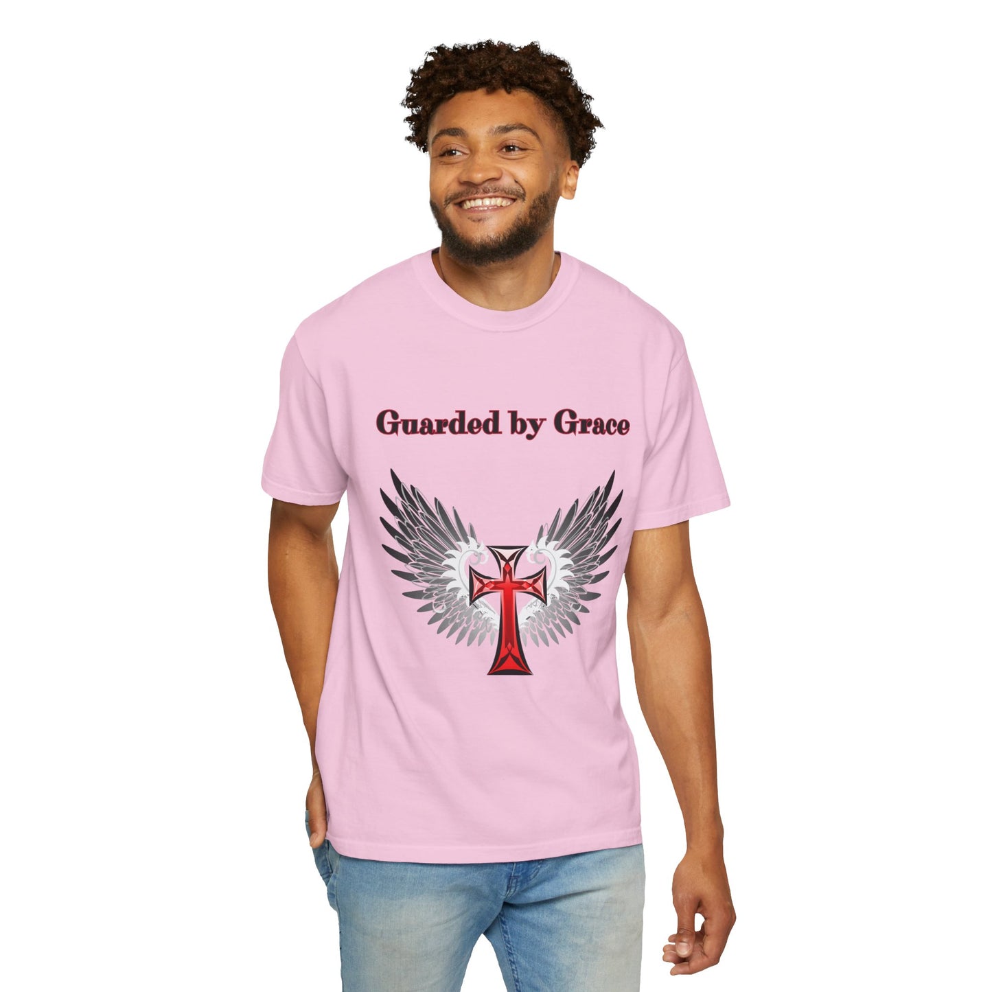 T-Shirt Guarded by Grace Unisex T-Shirt with Wings Design Christian Apparel Unique Gift Faith-based Fashion Inspirational SpiritualTee