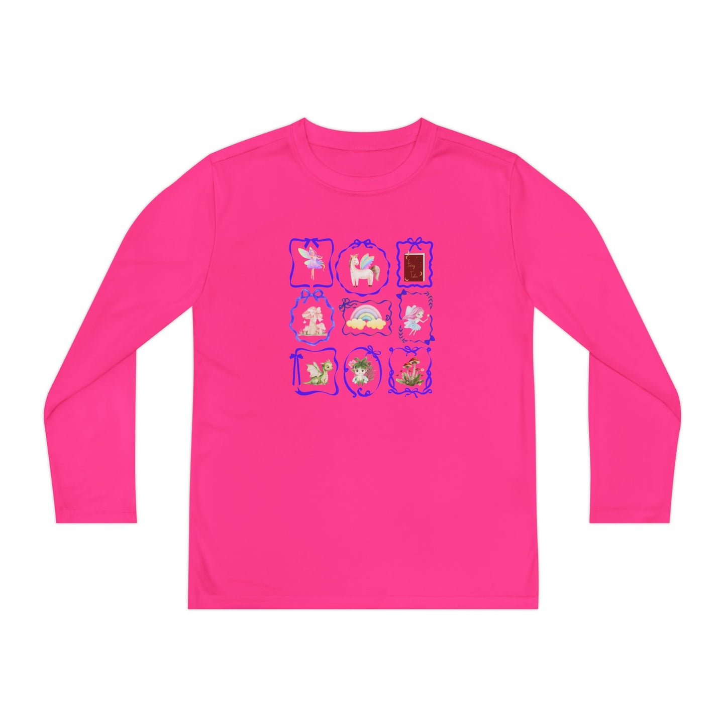 T-Shirt Whimsical Youth Fun Long Sleeve Shirt Cute Gift for Kids Colorful Playwear Unique Birthday Present Fairy Tales