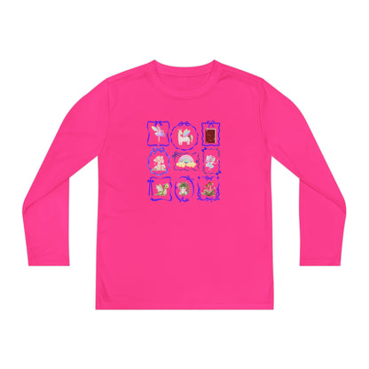 T-Shirt Whimsical Youth Fun Long Sleeve Shirt Cute Gift for Kids Colorful Playwear Unique Birthday Present Fairy Tales
