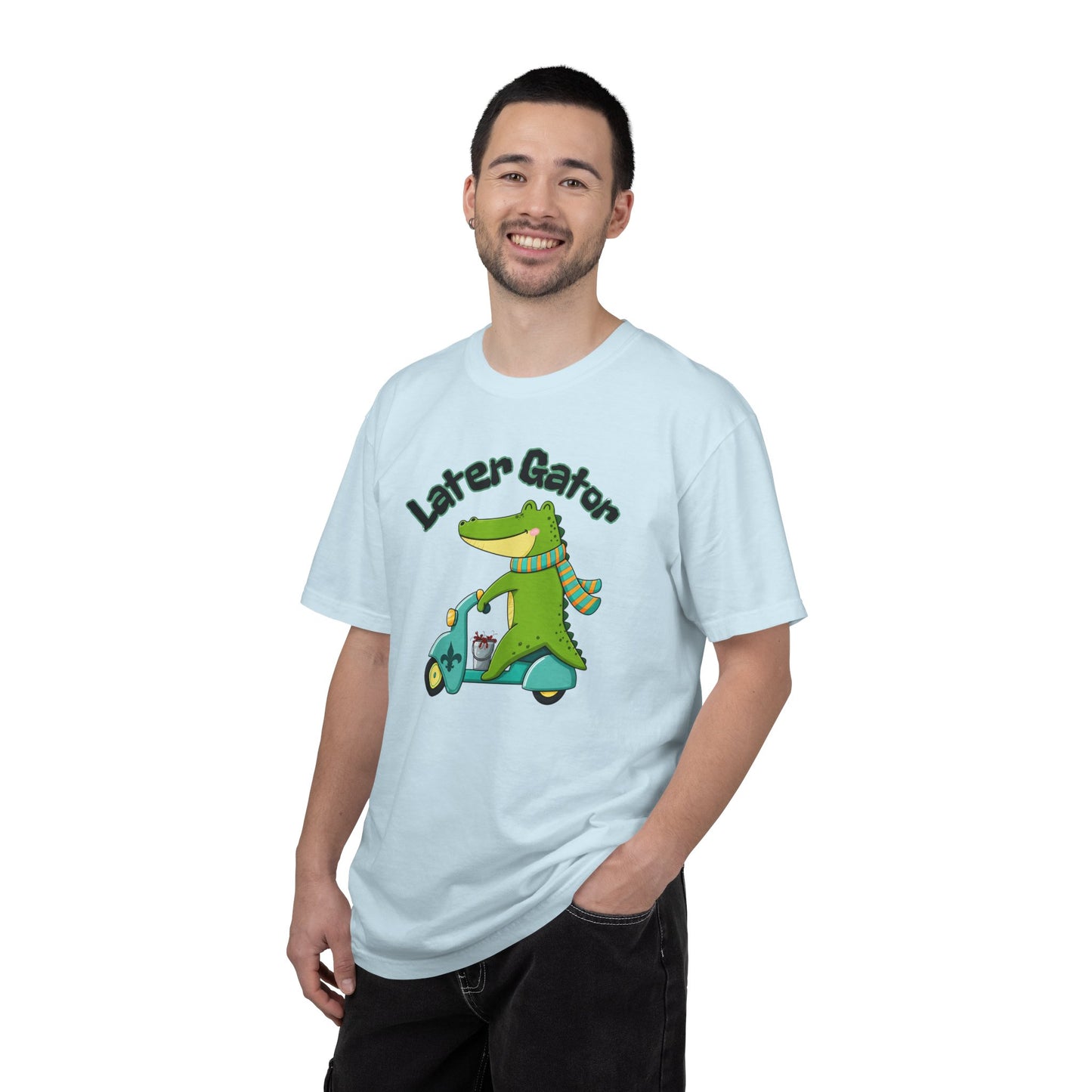 Later Gator After While Gator T-Shirt Cute Cartoon Alligator Scooter Tee Gift