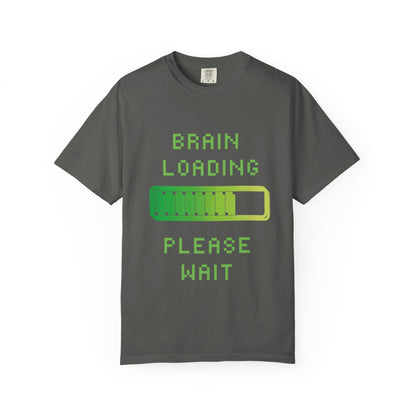 T-Shirt Loading Awareness T-Shirt - 8-bit Humor Gamer Gift Brain Loading Tee Unisex Graphic Shirt Quirky Humor Clothing