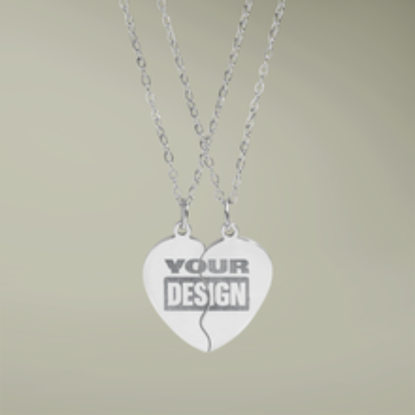Necklace Hidden Message Broken Heart Pendant Personalized Jewelry Memorial Gift Sympathy Present Remembrance Keepsake Engraved Disc