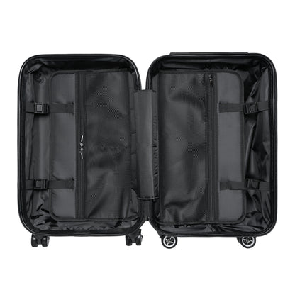 Marbled Copper Carry-On Suitcase — Stylish Swirl Travel Luggage