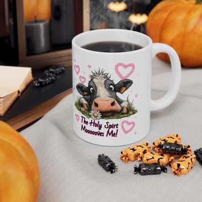 Holy Spirit Mug– Funny Faith-inspired Cow Design
