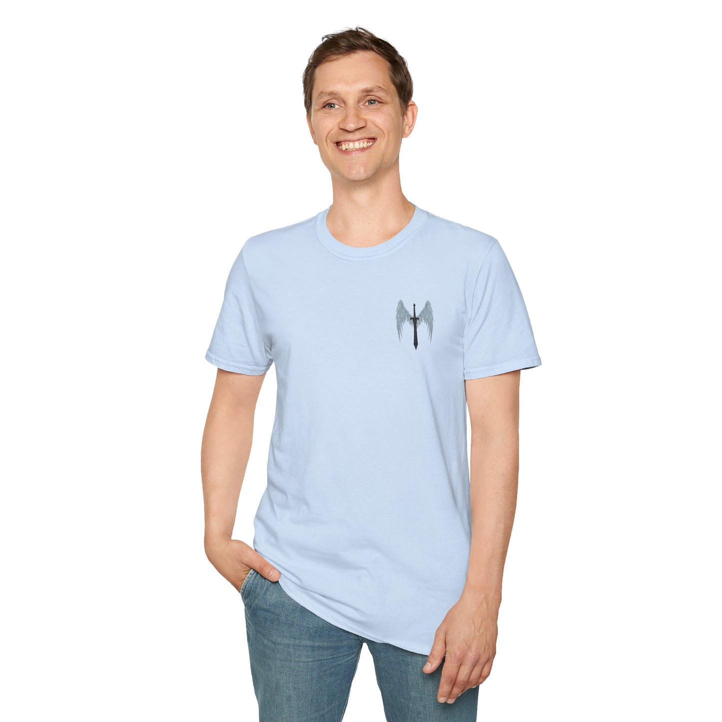 T-Shirt Unisex Softstyle T-Shirt with Inspirational Psalm Design Motivational Tee Christian Apparel Faith-Based Gift Casual Wear