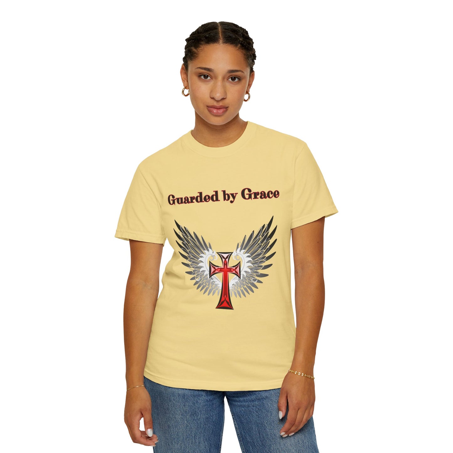 T-Shirt Guarded by Grace Unisex T-Shirt with Wings Design Christian Apparel Unique Gift Faith-based Fashion Inspirational SpiritualTee