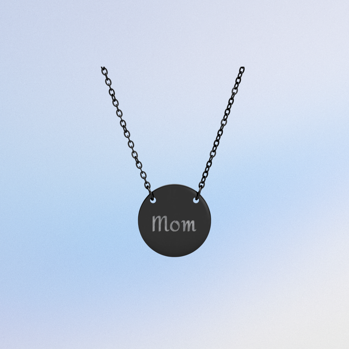 Personalized Mom Circle Necklace - Engraved Gift for Mother's Day