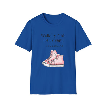 Faith-Inspired Unisex T-Shirt, Walk by Faith Tee, Christian Graphic Shirt, Inspirational Apparel, Casual Everyday Wear, Birthday Gift Idea